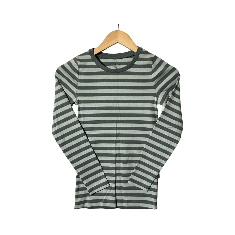 J.Crew Perfect Fit Long Sleeve Crew Neck (Gray)